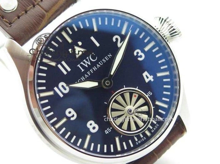 MIROTIME 0423 Reliable Big Pilot “Markus Buhler” IW5003 Turbine V6F Best Edition Blue Dial On Leather Strap A 7324